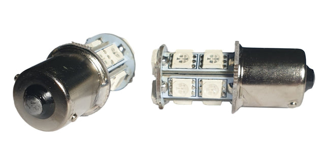 BA15S - 1156 - autolamp set | 2x 13 - SMD LED oranje/amber | 12V DC - LEDPLANET.NL