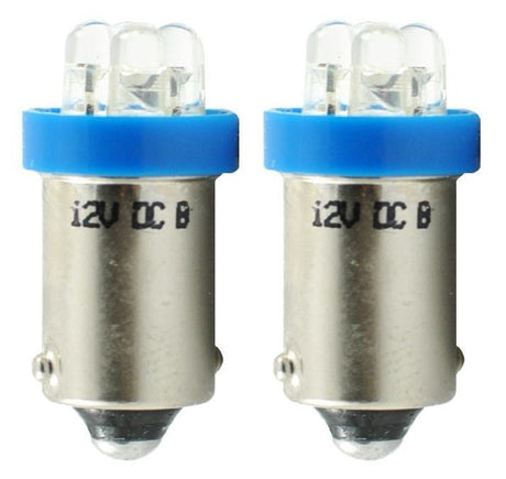 BA9s auto lamp 2 stuks T4W blauw | LED kentekenverlichting/signaalverlichting | 12V DC - LEDPLANET.NL
