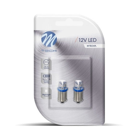 Ba9s auto lamp 2 stuks T4W blauw | LED kentekenverlichting/signaalverlichting | 12V DC - LEDPLANET.NL