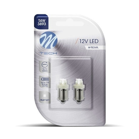 BA9s auto lamp 2 stuks T4W wit | LED kentekenverlichting/signaalverlichting | 12V DC - LEDPLANET.NL
