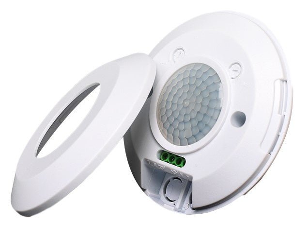 Bewegingssensor 200W infrarood - wit opbouw Ø108x25mm - 8m detectie - 230V IP20 - LEDPLANET.NL