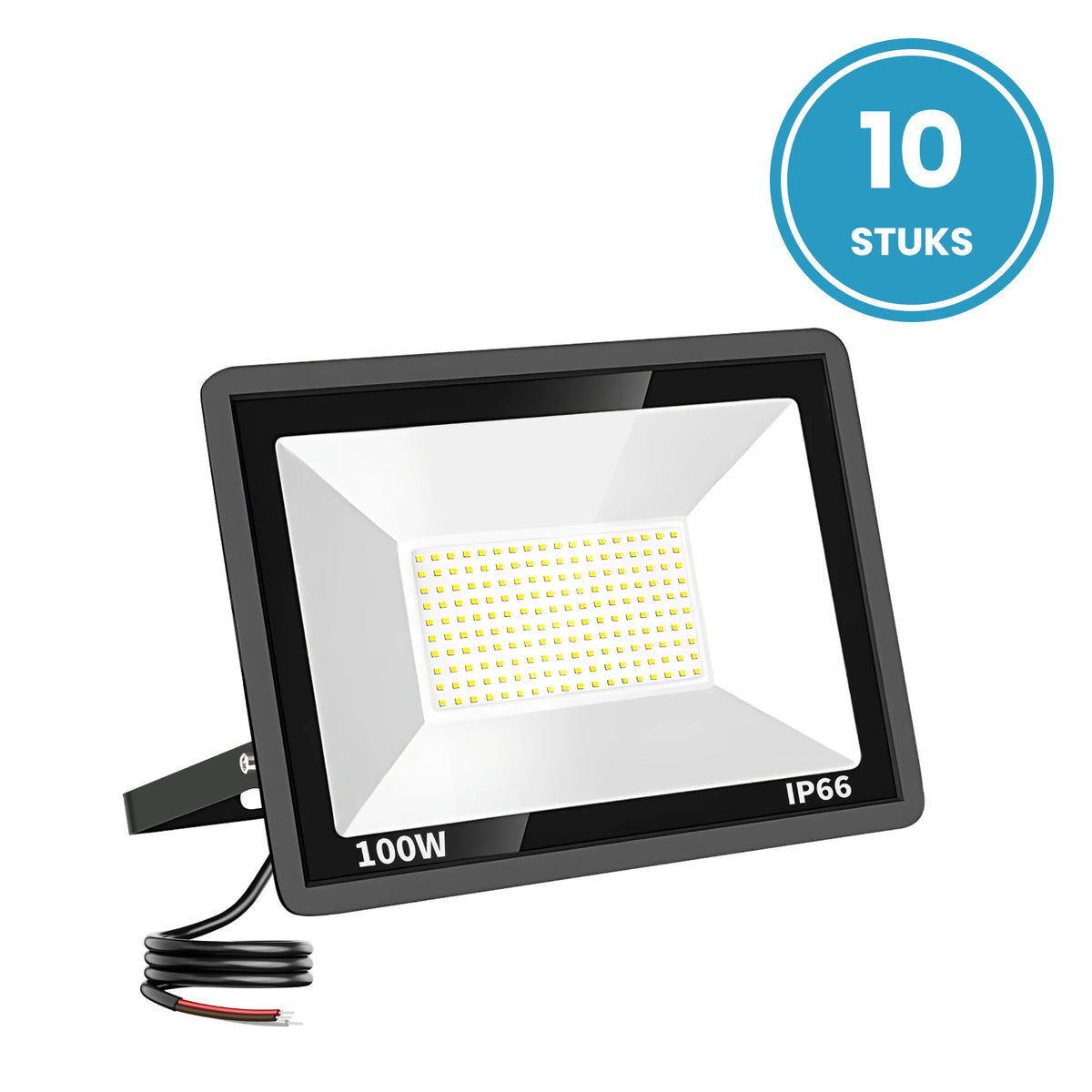 LED Schijnwerper 100W, 12.000 lm, 120° Breedstraler, IP66, Terrein- & Gevelverlichting