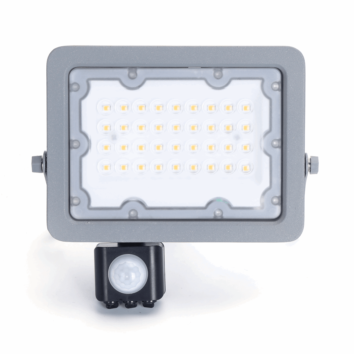 Buitenlamp grijs 4000K | LED 30W=270W halogeen schijnwerper | IR sensor | waterdicht IP65 - LEDPLANET.NL