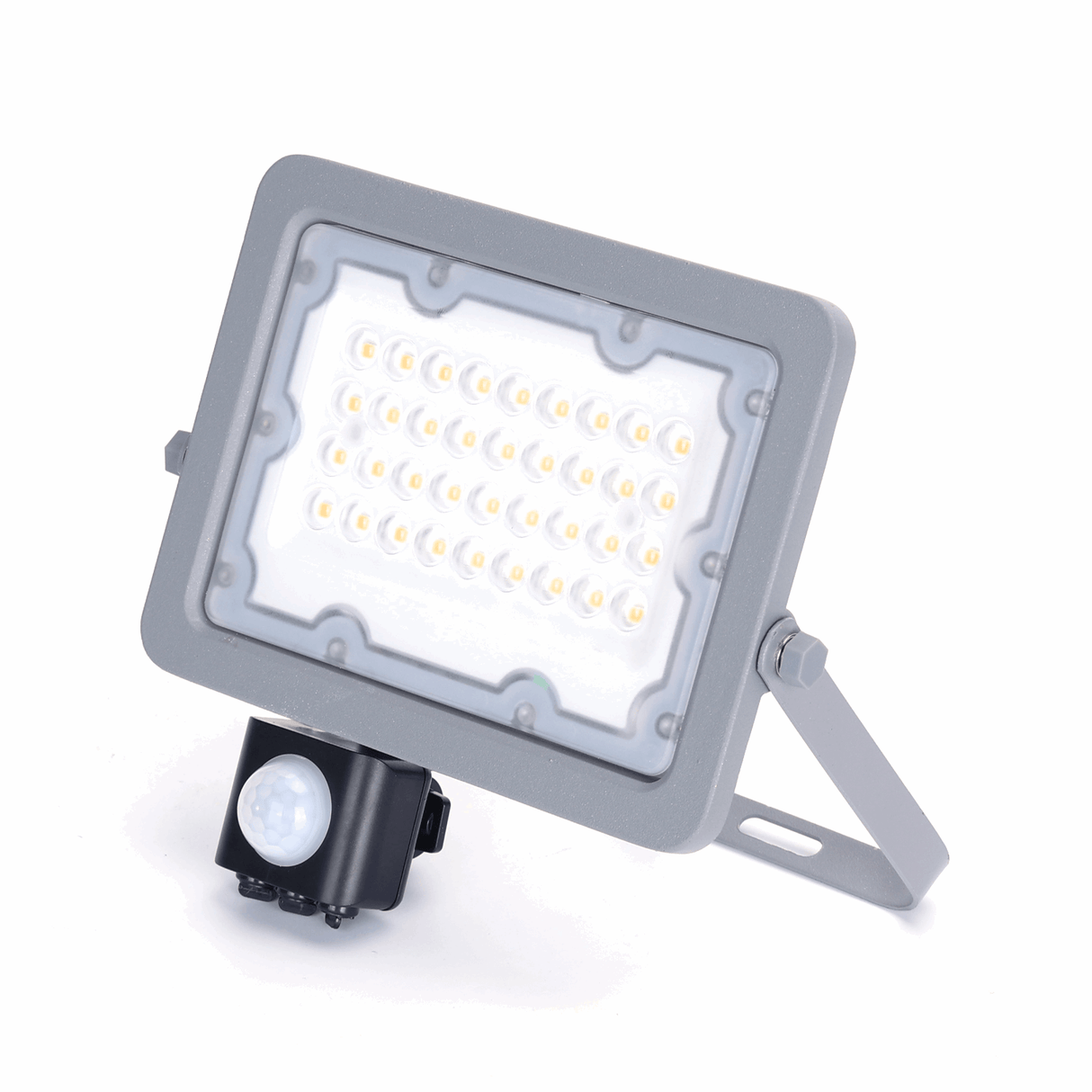Buitenlamp grijs 4000K | LED 30W=270W halogeen schijnwerper | IR sensor | waterdicht IP65 - LEDPLANET.NL