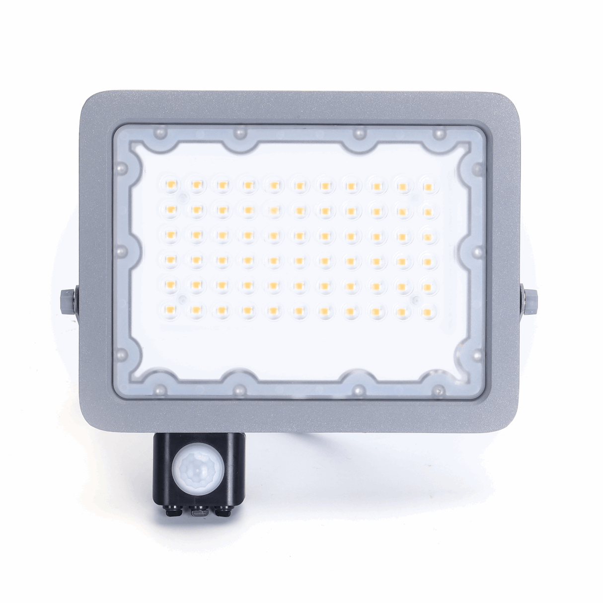 Buitenlamp grijs | LED 50W=450W halogeen schijnwerper | IR sensor | koelwit 4000K | waterdicht IP65 - LEDPLANET.NL