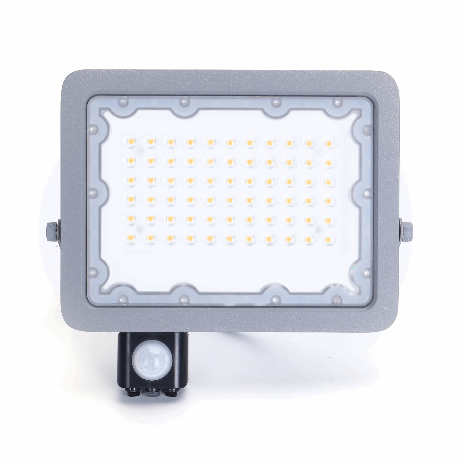 Buitenlamp grijs | LED 50W=450W halogeen schijnwerper | IR sensor | koelwit 4000K | waterdicht IP65 - LEDPLANET.NL