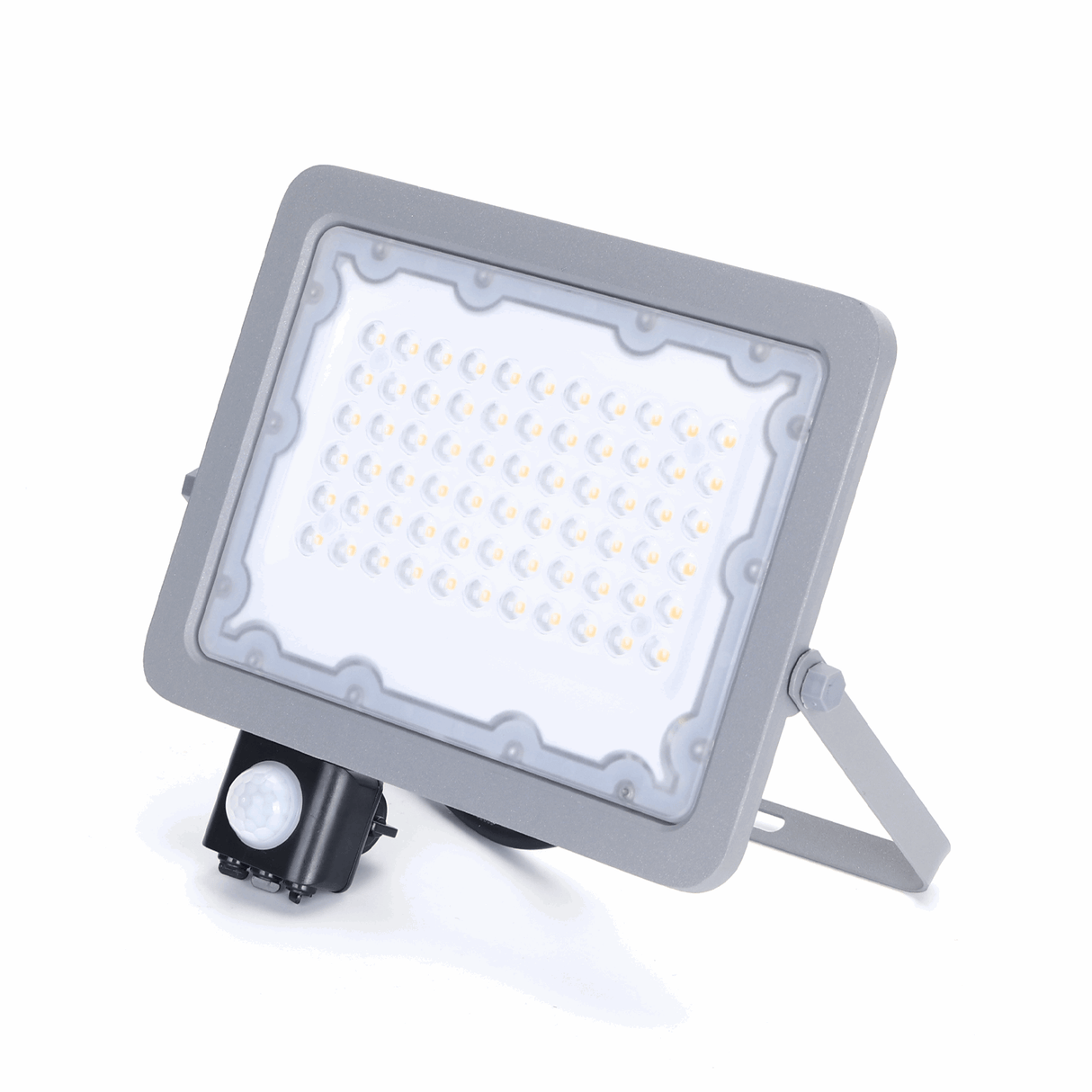Buitenlamp grijs | LED 50W=450W halogeen schijnwerper | IR sensor | koelwit 4000K | waterdicht IP65 - LEDPLANET.NL