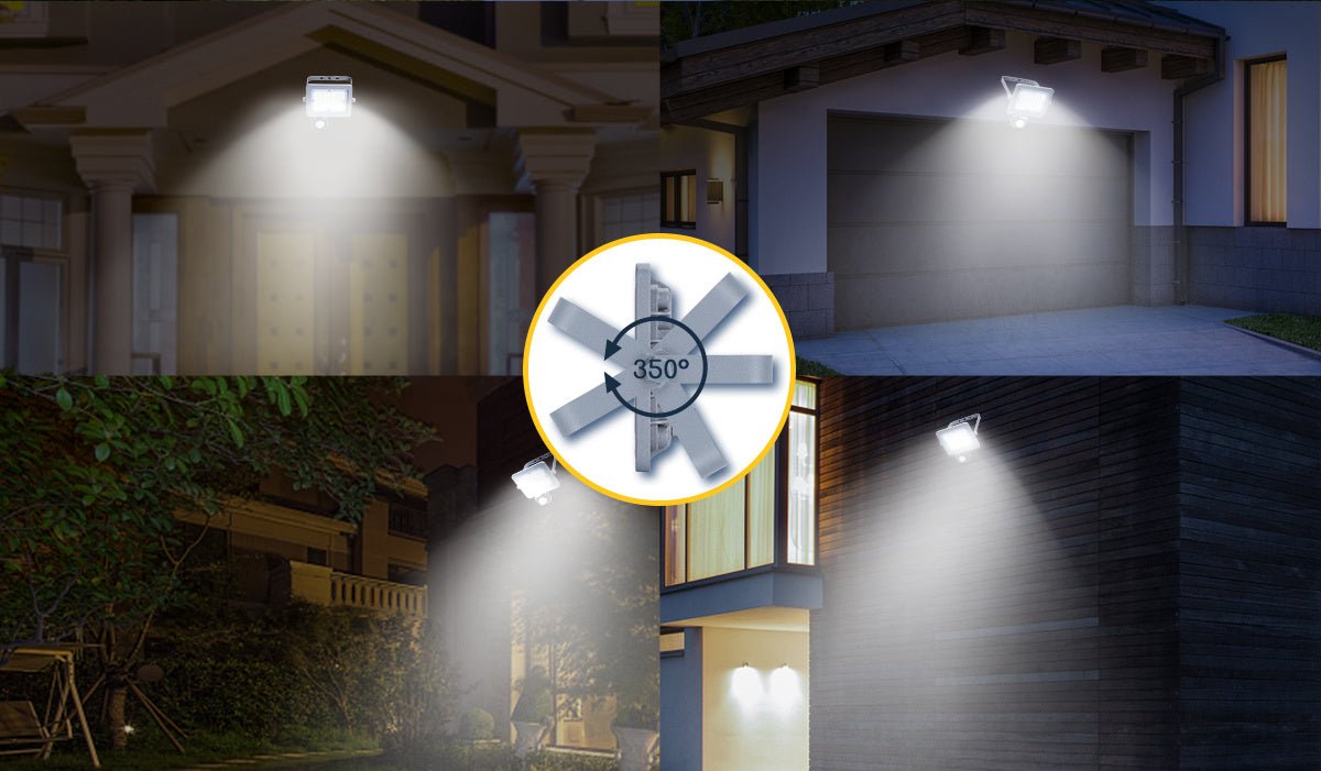Buitenlamp grijs | LED 50W=450W halogeen schijnwerper | IR sensor | koelwit 4000K | waterdicht IP65 - LEDPLANET.NL