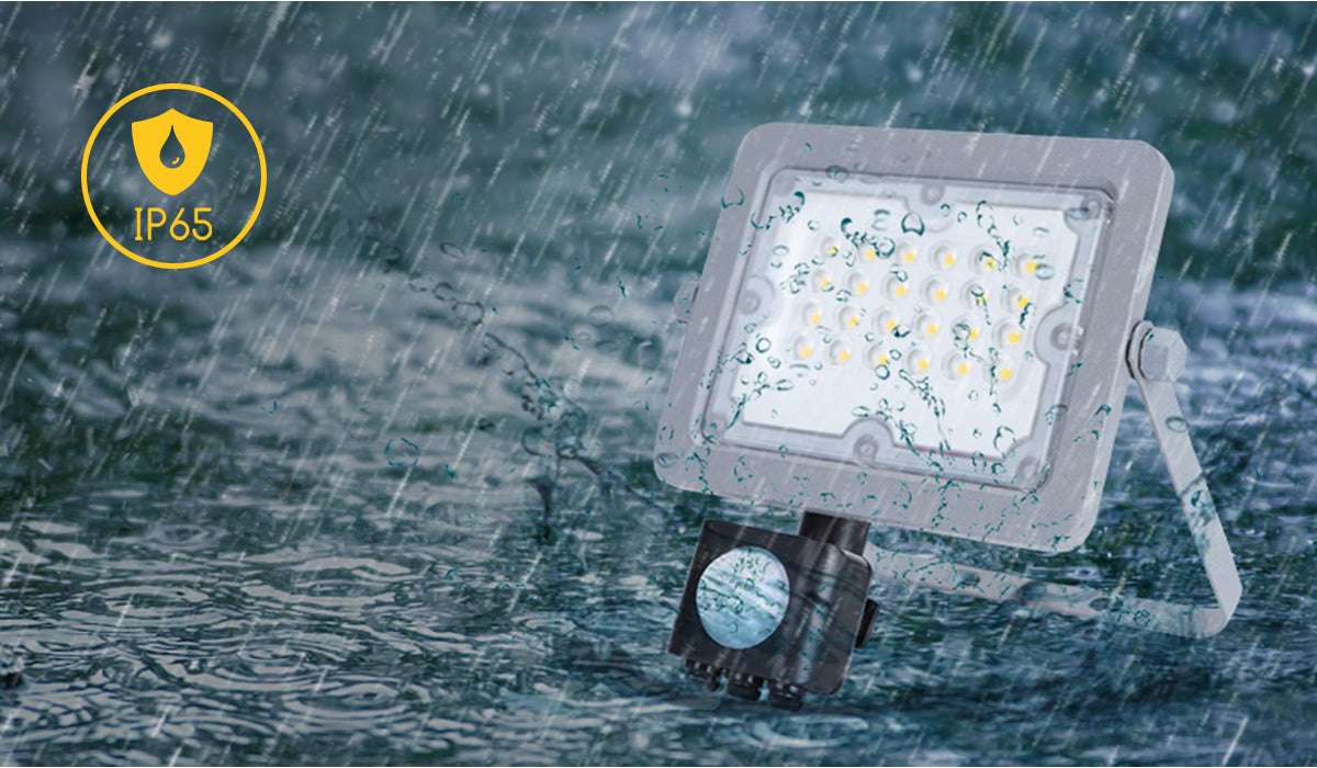 Buitenlamp grijs | LED 50W=450W halogeen schijnwerper | IR sensor | koelwit 4000K | waterdicht IP65 - LEDPLANET.NL