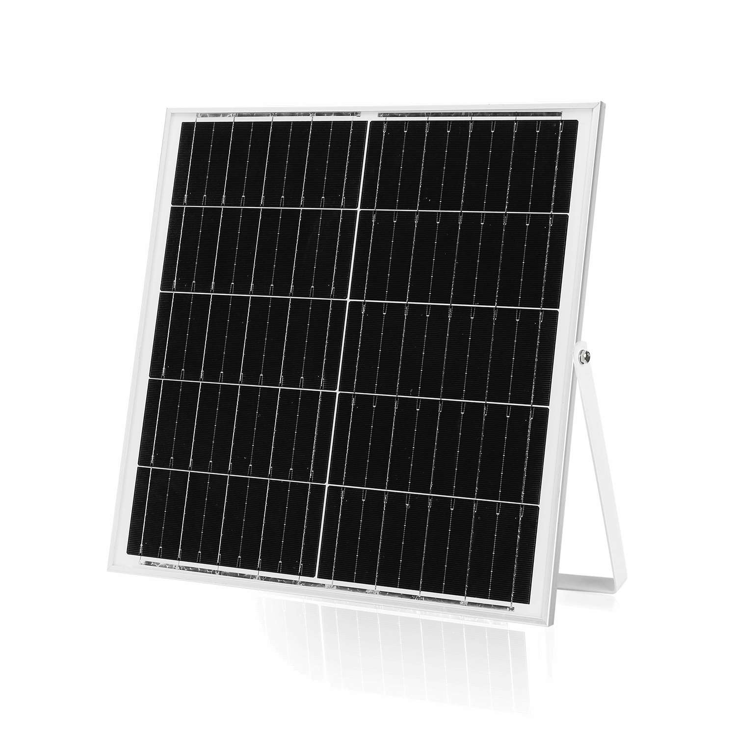 Buitenlamp grijs met zonnepaneel | LED bouwlamp 200W~2000 Lumen schijnwerper + afstandsbediening | daglichtwit 6500K - 90° lichthoek | waterdicht IP65 - LEDPLANET.NL