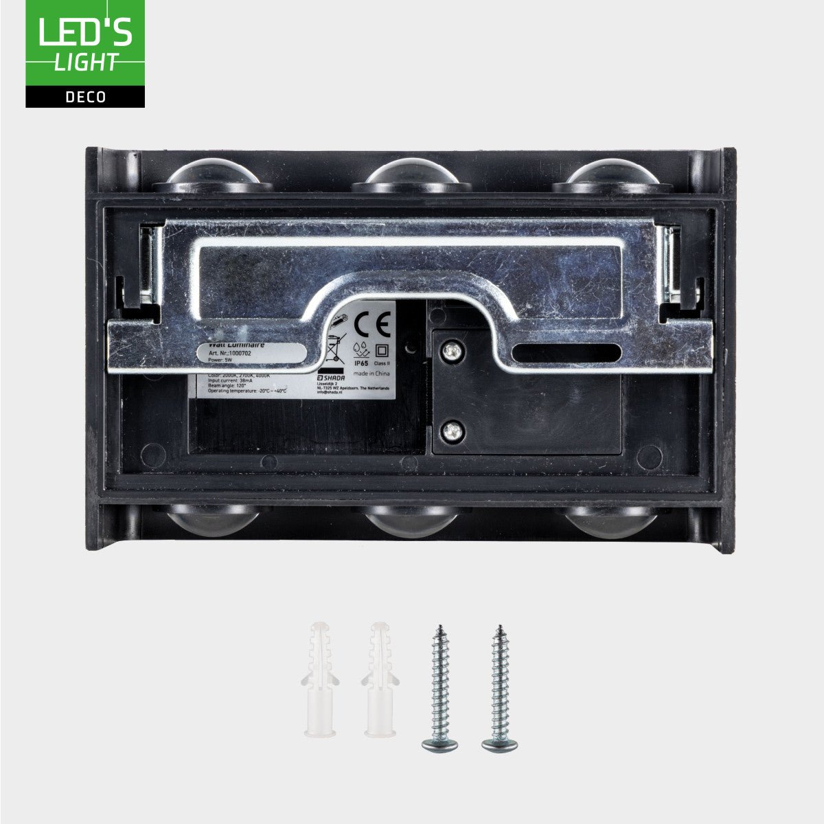 Außenleuchte mit Lichtquelle - Wandleuchte - 450lm 2000K/2700K/4000K - Schwarz - IP65