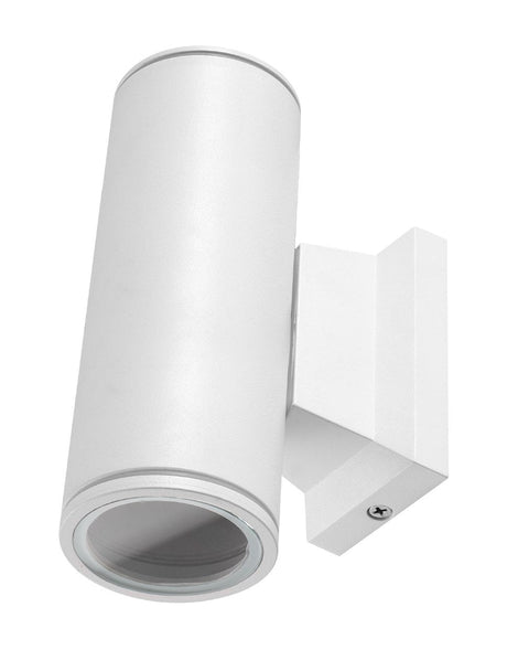 Buitenlamp rond wit | dubbele GU10 lampvoet voor twee spots | waterdicht IP65 - LEDPLANET.NL