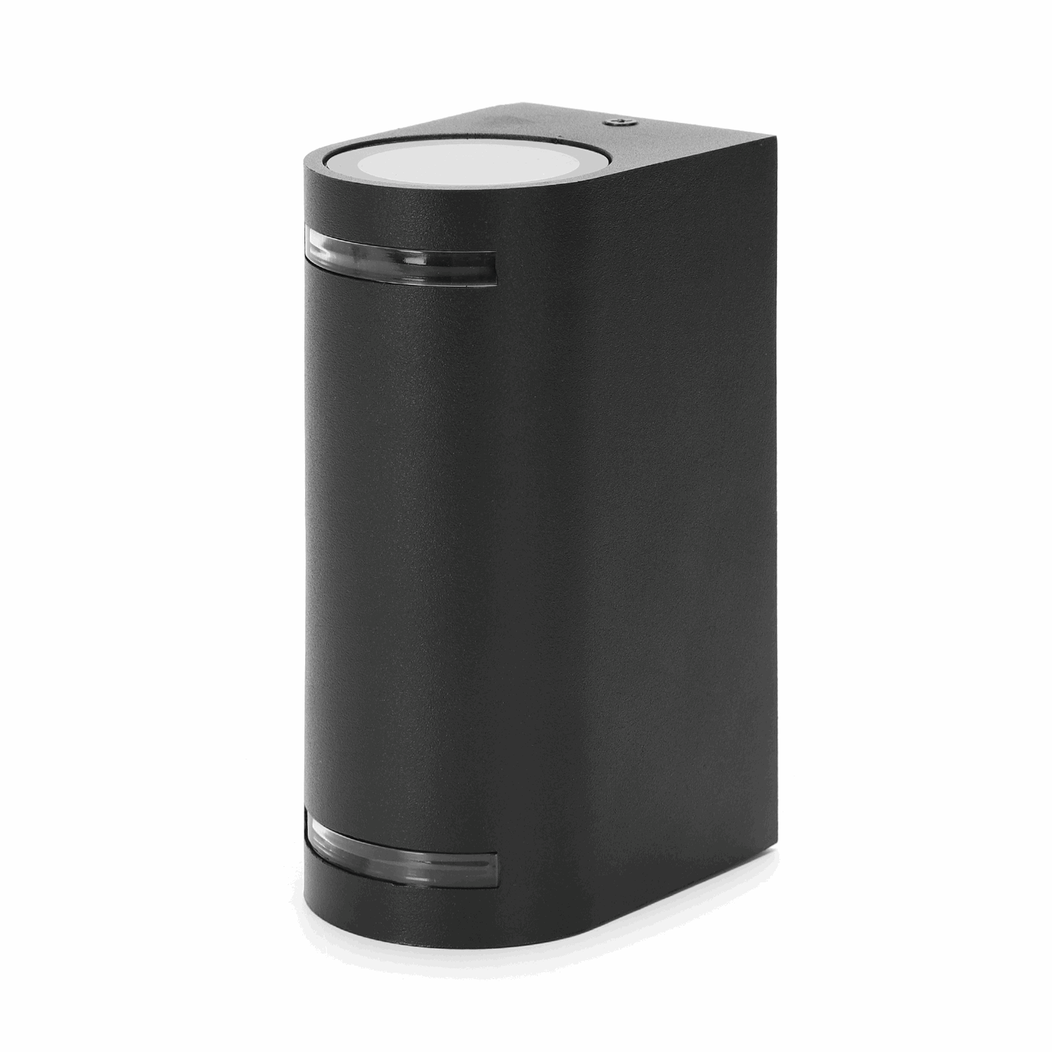 Buitenlamp rond zwart | dubbele GU10 lampvoet voor twee spots | waterdicht IP54 - LEDPLANET.NL