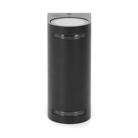 Buitenlamp rond zwart | dubbele GU10 lampvoet voor twee spots | waterdicht IP54 - LEDPLANET.NL