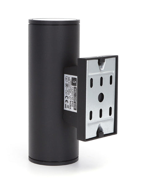 Buitenlamp rond zwart | dubbele GU10 lampvoet voor twee spots | waterdicht IP65 - LEDPLANET.NL