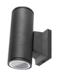 Buitenlamp rond zwart | dubbele GU10 lampvoet voor twee spots | waterdicht IP65 - LEDPLANET.NL