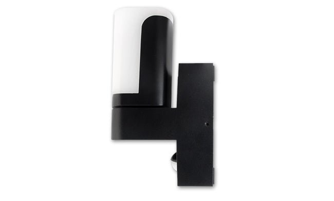 Buitenlamp Veroni zwart RAL 9011 + PIR bewegingssensor | LED 7.5W - 380 Lumen | koelwit 4000K | waterdicht IP54 - LEDPLANET.NL