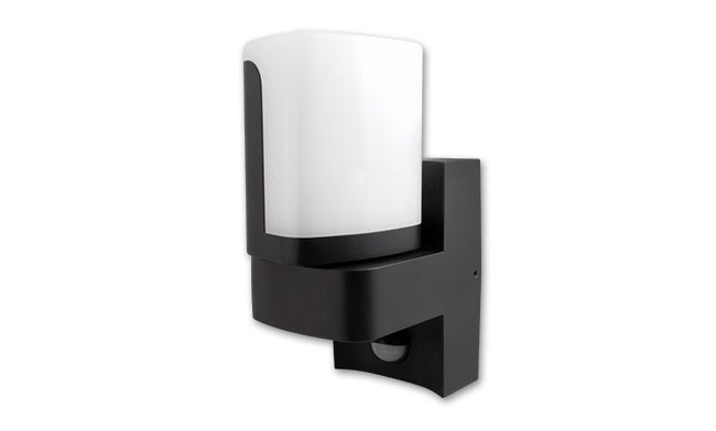 Buitenlamp Veroni zwart RAL 9011 + PIR bewegingssensor | LED 7.5W - 380 Lumen | koelwit 4000K | waterdicht IP54 - LEDPLANET.NL