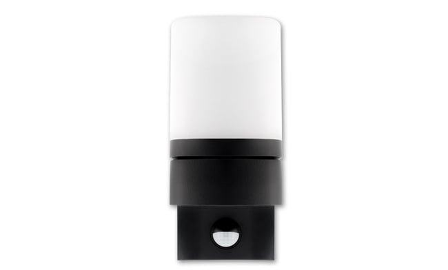 Buitenlamp Veroni zwart RAL 9011 + PIR bewegingssensor | LED 7.5W - 380 Lumen | koelwit 4000K | waterdicht IP54 - LEDPLANET.NL