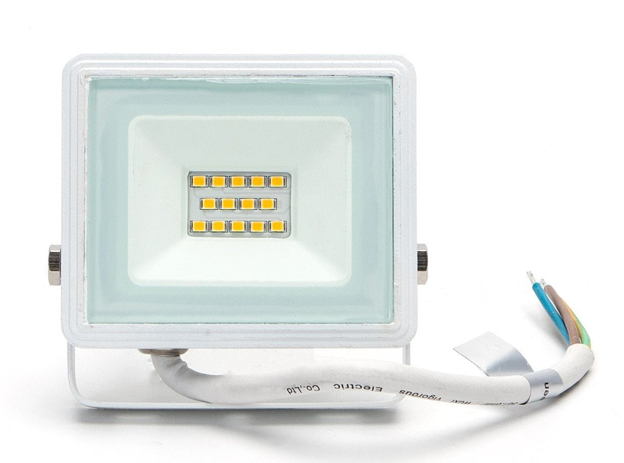 Buitenlamp wit | LED 10W=90W schijnwerper | koelwit 4000K | waterdicht IP65 - LEDPLANET.NL