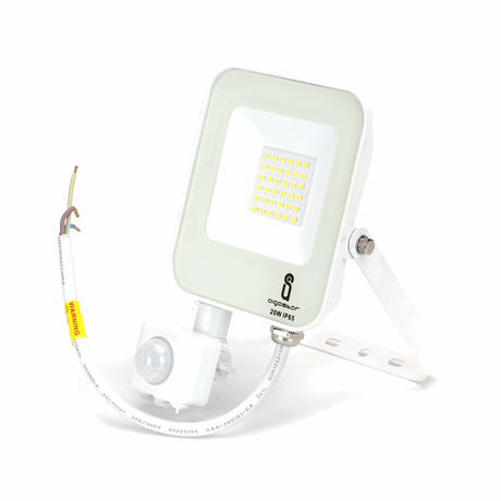 Buitenlamp wit | LED 20W~200W traditionele verlichting | met IR - bewegingssensor | IP65 4000K 1800Lm 230V - LEDPLANET.NL