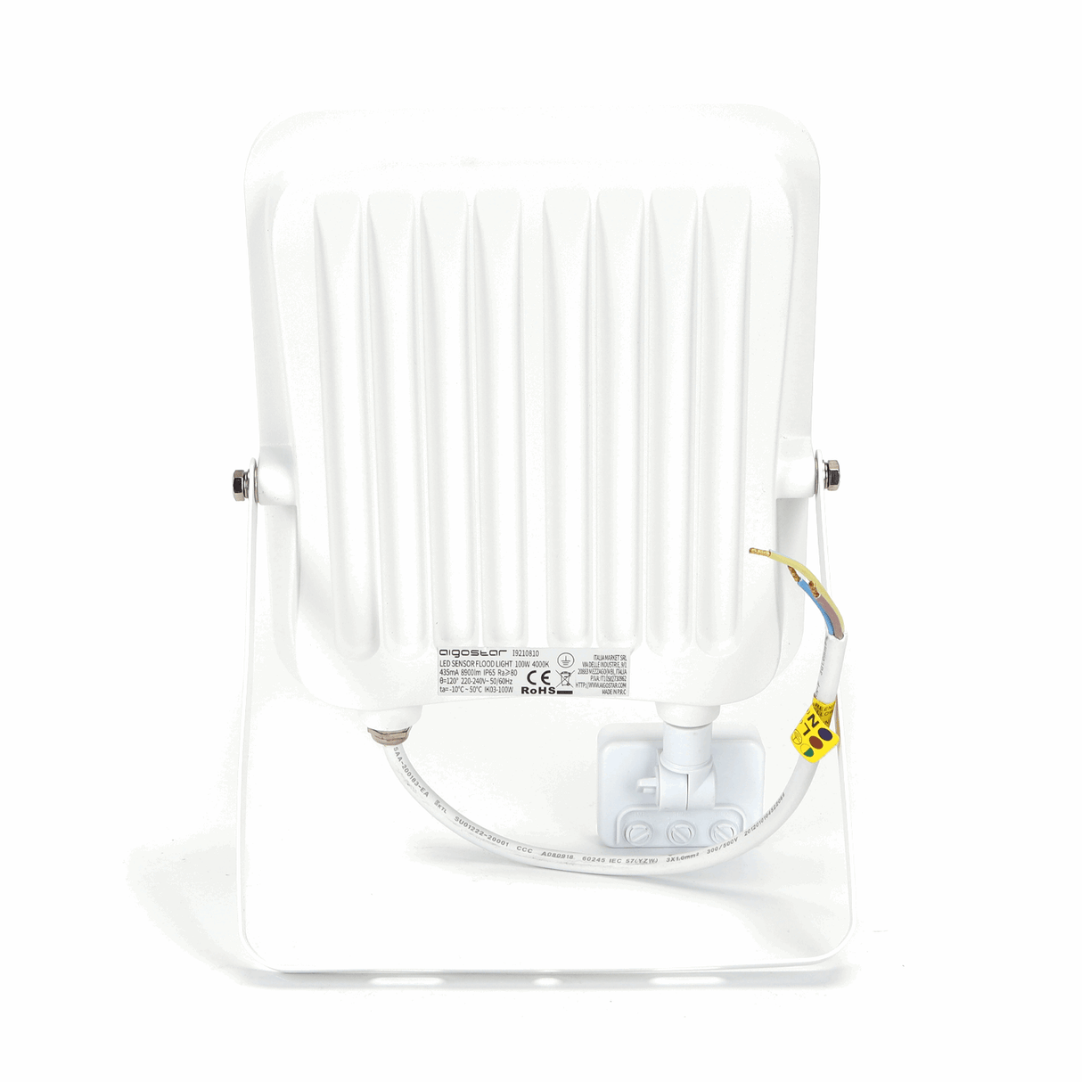 Buitenlamp wit met IR bewegingssensor | LED 100W~8900Lm=900W schijnwerper | daglichtwit 6500K | waterdicht IP65 - LEDPLANET.NL