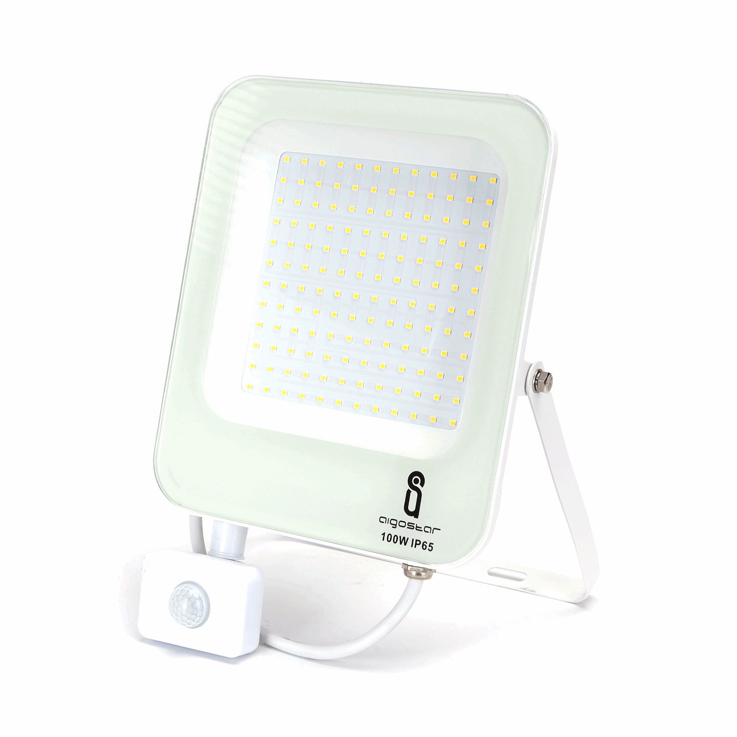 Buitenlamp wit met IR bewegingssensor | LED 100W~8900Lm=900W schijnwerper | daglichtwit 6500K | waterdicht IP65 - LEDPLANET.NL