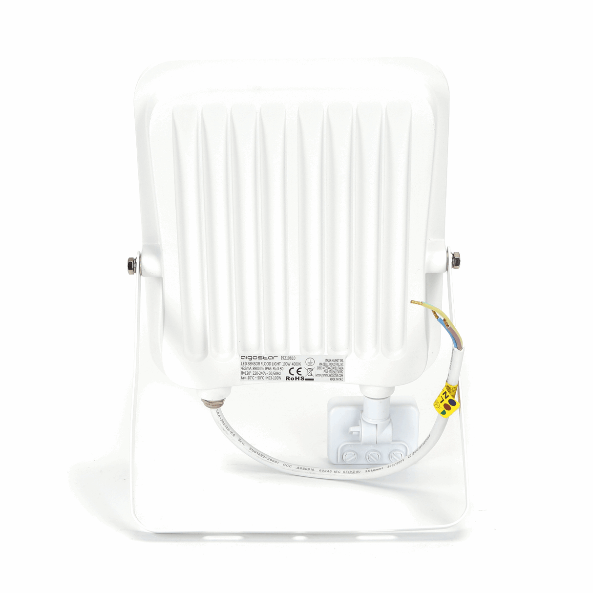 Buitenlamp wit met IR bewegingssensor | LED 100W~8900Lm=900W schijnwerper | koelwit 4000K | waterdicht IP65 - LEDPLANET.NL