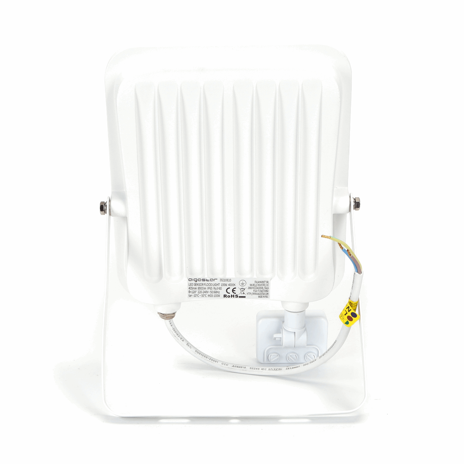 Buitenlamp wit met IR bewegingssensor | LED 100W~8900Lm=900W schijnwerper | koelwit 4000K | waterdicht IP65 - LEDPLANET.NL