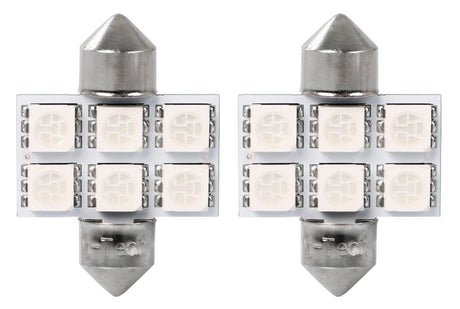 C5W autolamp 2 stuks 31mm blauw | LED festoon SV8.5 0.68W - 12V DC - LEDPLANET.NL