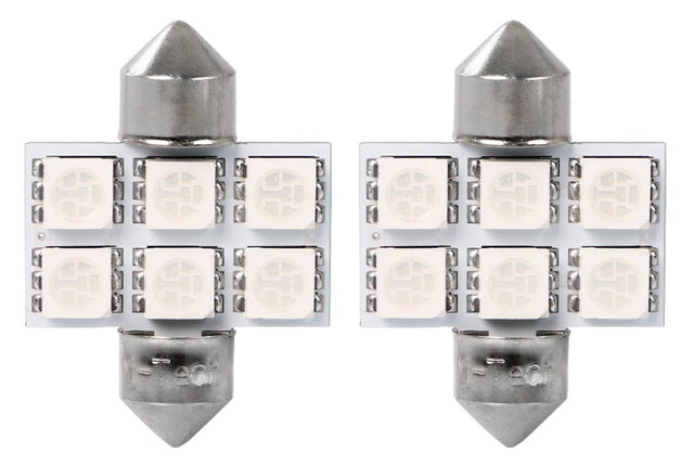 C5W autolamp 2 stuks 31mm blauw | LED festoon SV8.5 0.68W - 12V DC - LEDPLANET.NL