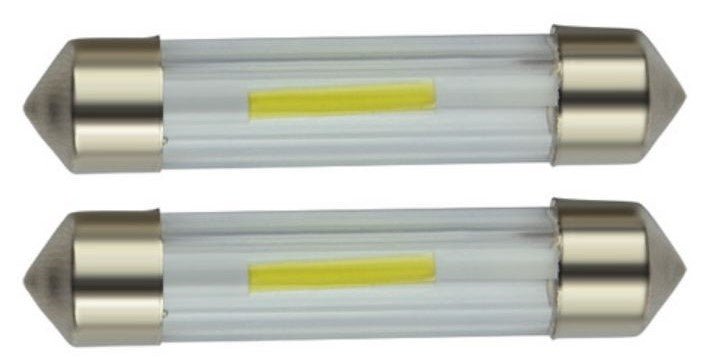 C5W autolamp 2 stuks | LED festoon 41mm | COB daglichtwit 6500K | 24 Volt - 2 Watt - LEDPLANET.NL