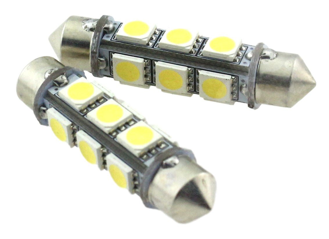 C5W autolamp 2 stuks | LED festoon 43mm | 12 - SMD daglichtwit 6000K | 12 Volt - 3W - LEDPLANET.NL