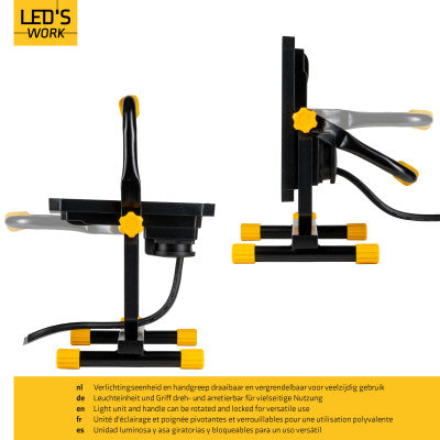 LED-Arbeitsleuchte 5500 Lumen - 50 W - Kaltweiß 4000 K - 2 Fassungen - IP54 - IK08