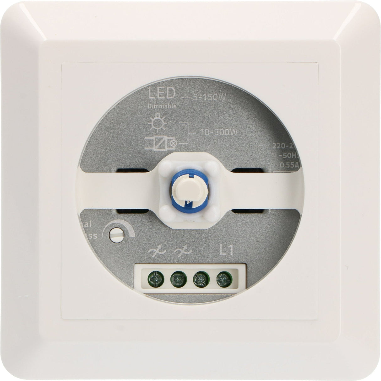 LED-Dimmschalter komplett mit Rahmen weiß - universell - GIRA JUNG Busch-Jaeger