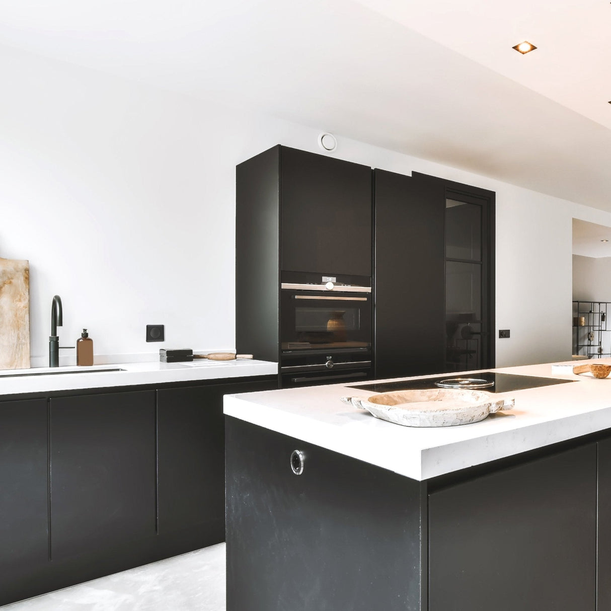 LED-Licht-Komplettdimmerknopf mit Rahmen – Schwarz – Passend für Rahmen von GIRA, JUNG, Busch-Jaeger