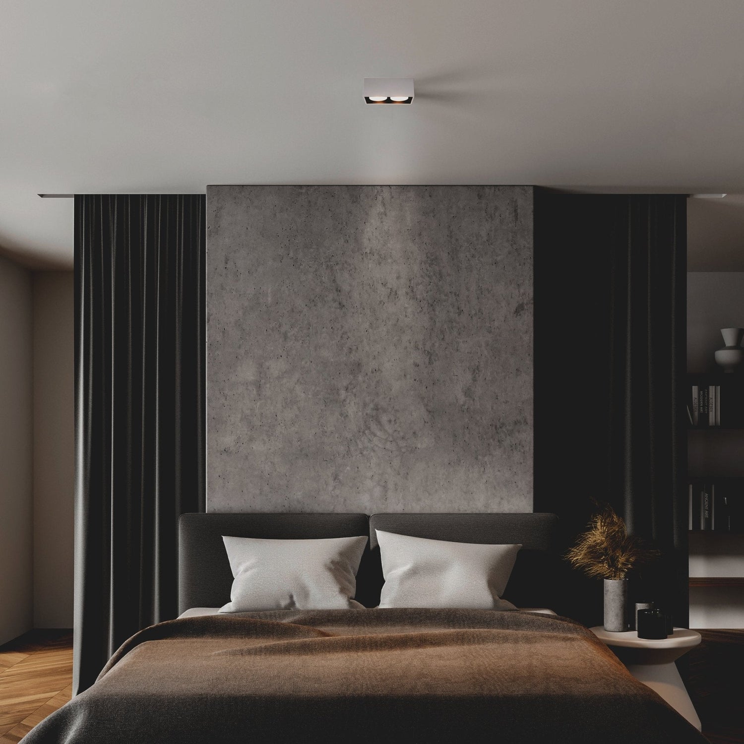 LED's Light Cube LED Ceiling Lamp - 2 light points - Rotatable light - Steel - 20 x 8 cm - White