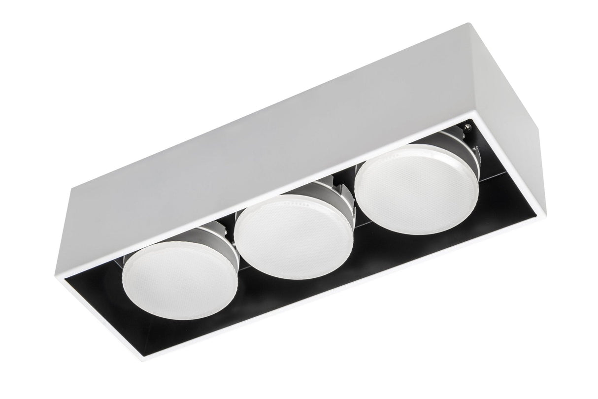LED's Light Cube LED Ceiling Lamp - 3 light points - Rotatable light - Steel - 30 x 8 cm - White