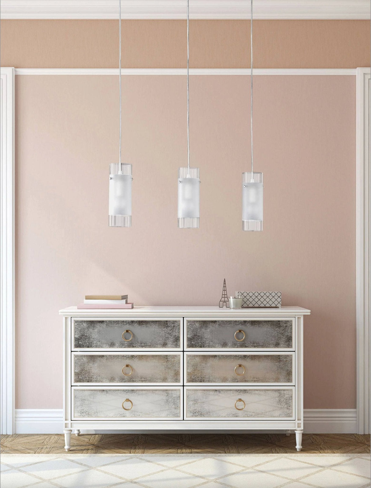 Dekorative Hängelampe fürs Esszimmer – Silber