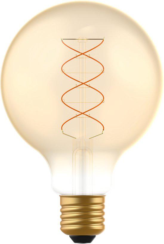 LED-Filamentlampe E27, dimmbar, 250 Lumen, 4 W, extra warmweiß (1800 K), G95-Fassung, Gold