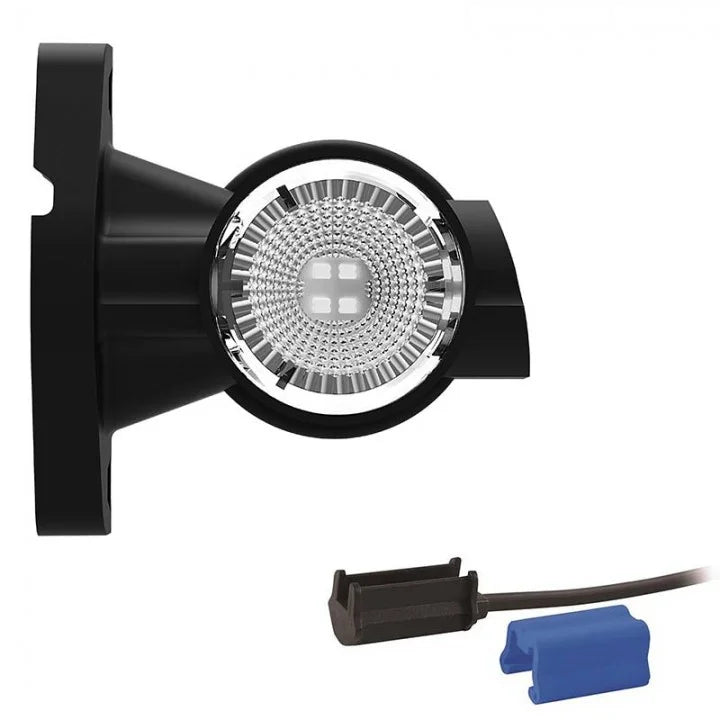 Links | LED-Breitenleuchte | kurzer Stiel | 12-24V | 0,75mm² Stecker | M10BV-911RWA