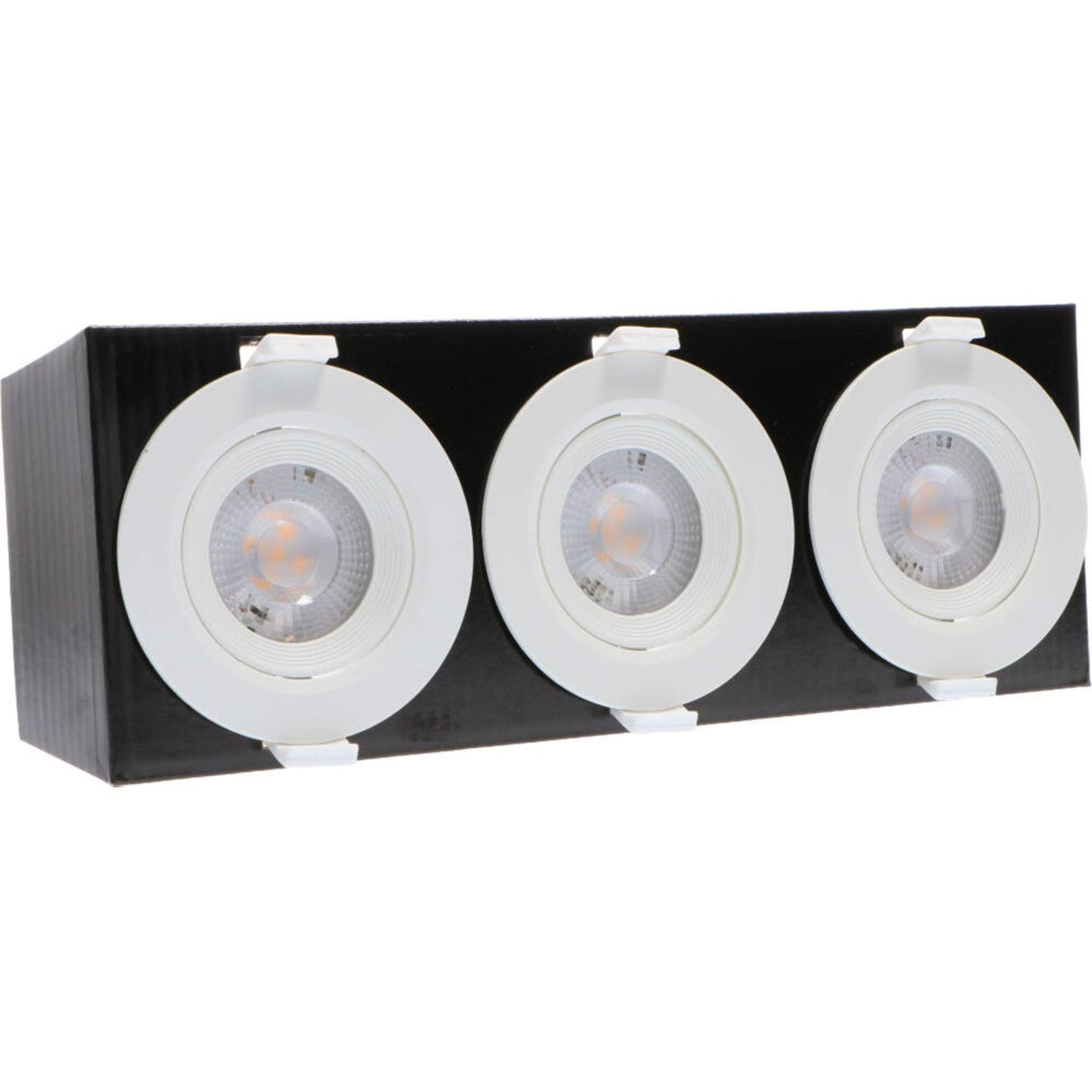 LED's Light 3-pack DimPro LED Recessed Spotlights White - Ø 68mm - Tiltable - Dimmable - Warm white