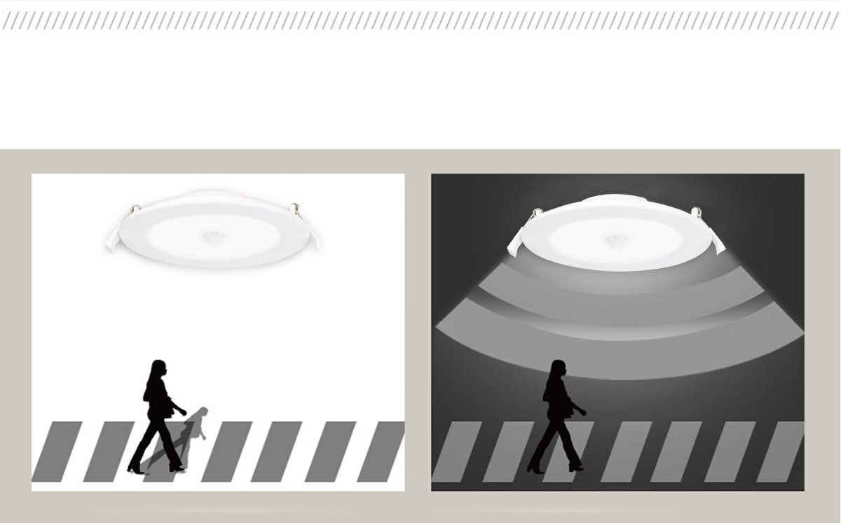 Downlight - inbouwspot Ø 17cm | LED 12W + PIR bewegingssensor | daglichtwit 6000K 230V - LEDPLANET.NL