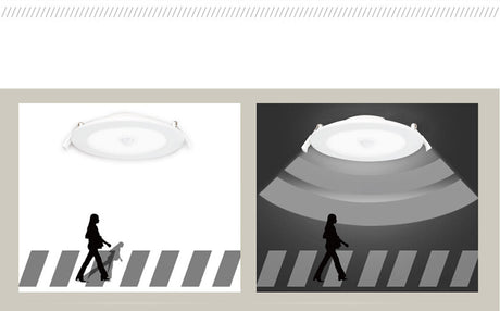 Downlight - inbouwspot Ø 17cm | LED 12W + PIR bewegingssensor | daglichtwit 6000K 230V - LEDPLANET.NL