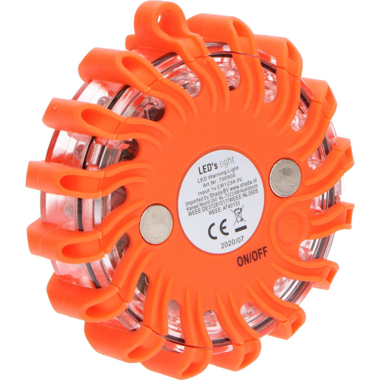 Draadloze LED Zwaailamp op Batterijen - 9 standen - Magnetisch & Waterdicht - Rood