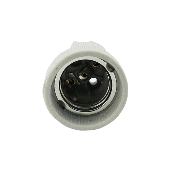 E27 fitting 12V - 250V 2 stuks | grote keramische lamphouder | wit/beige - LEDPLANET.NL