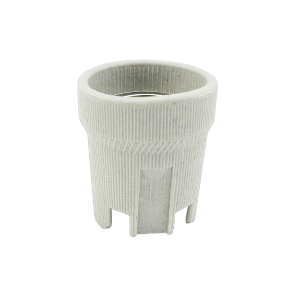 E27 fitting 12V - 250V 2 stuks | grote keramische lamphouder | wit/beige - LEDPLANET.NL