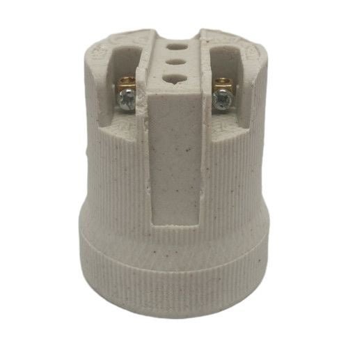 E27 fitting 12V - 250V 2 stuks | grote keramische lamphouder | wit/beige - LEDPLANET.NL