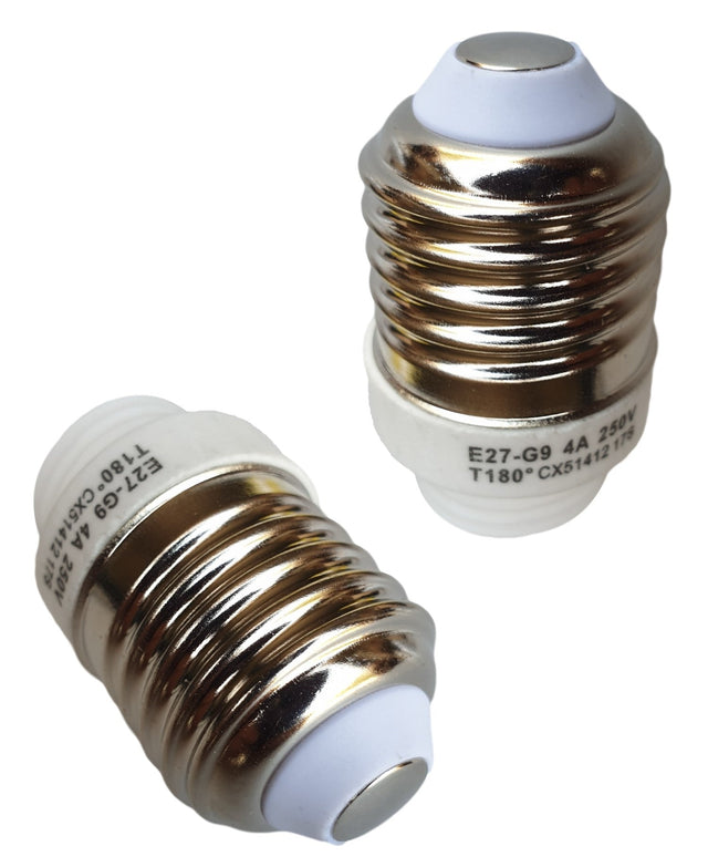 E27 fitting - G9 fitting verloopfitting 2 stuks | wit 230V AC - LEDPLANET.NL
