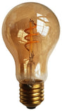 E27 LED lamp | gloeilamp A60 - amber glas | 4W=40W | flame - warmwit 1800 - 2700K CCT | dimbaar - LEDPLANET.NL